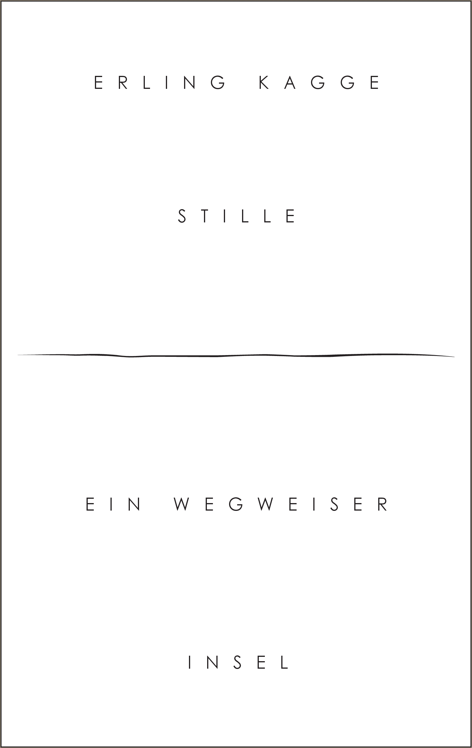 Cover Kagge Stille