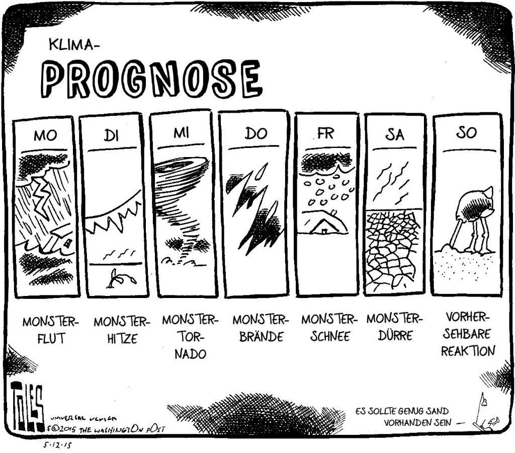 Cartoon Toles Klimaprognose